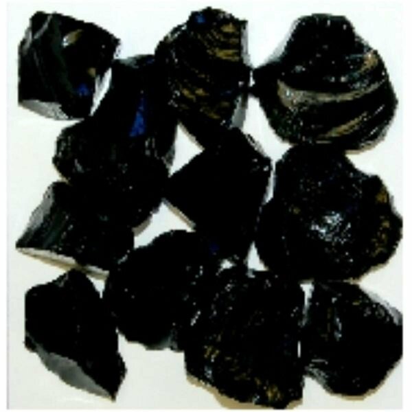 Calle Recycled Chunky Glass Black - Medium - 0.5-1 in. - 5 lbs CA2758213